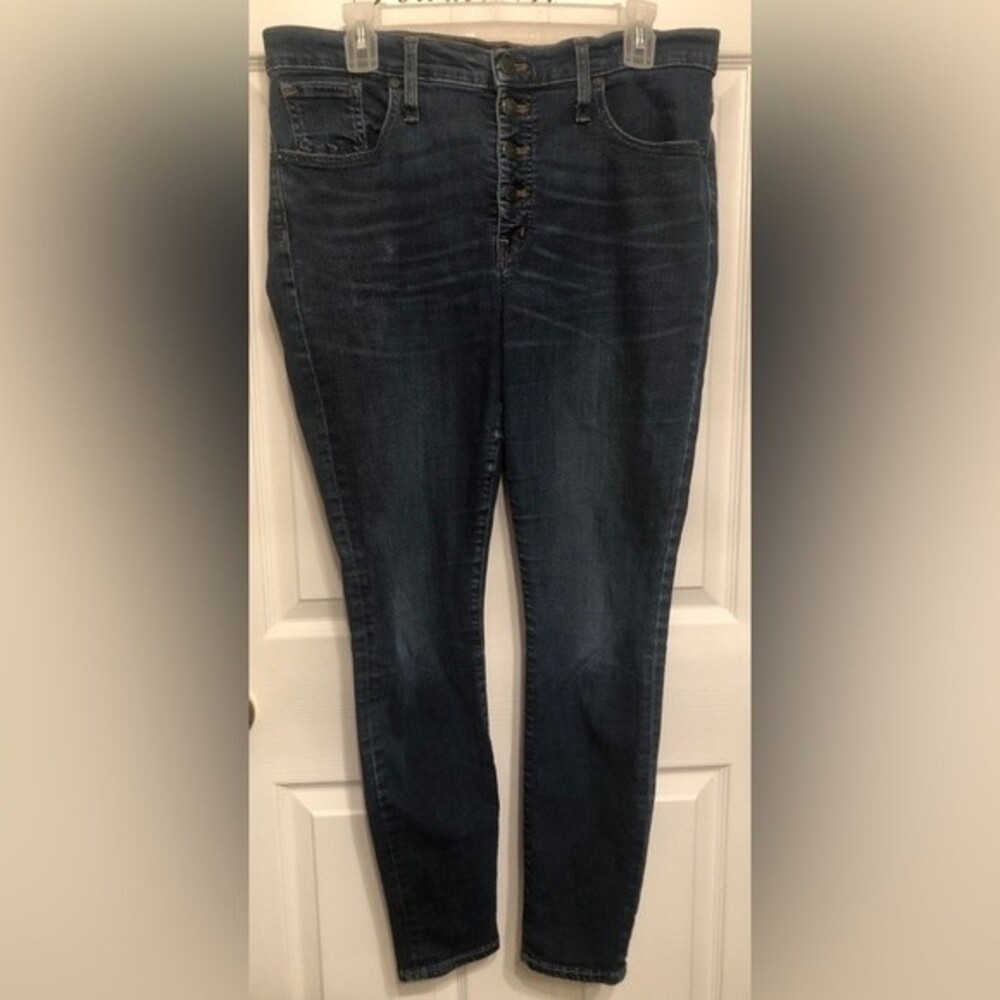 Madewell Size 32 9" High Rise Skinny Jeans Womens Blue Button Fly